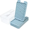 Mini ledo kubelių padėklas, ledo rutuliukų padėklas su dangteliu ir dėžute, vienu metu pagamina 216 13 mm apvalių ledo kubelių, lengvai išimamas ledo kubelių padėklas, tinkamas šaldytuvui, kavai, kokteiliams ir gėrimams