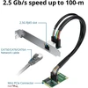 Mini pcie 2.5g ethernet tinklo plokštė, 30 cm kabelio ilgis, su led lempute, vienas rj45 prievadas, mini pice sąsaja, ne m.2