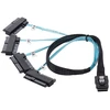 Mini Sas Sff-8087 į 4x Sff-8482 Sas/sata kabelis 100cm