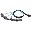 Mini Sas Sff-8087 į 4x Sff-8482 Sas/sata kabelis 100cm