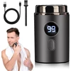 Mini skustuvas vyrams Electric 2025 Portable Mini Shaver Electric Mini Shaver vyrams su Led ekranu Atsparus vandeniui Wet and Dry Shaver Deep Cleaning Shaver dovana vyrams