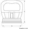 Mini stiklo siurbtukas, 51 mm skersmens