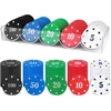 Minisoiso pokerio žetonų rinkinys, 100 vnt., kazino pokerio žetonai, žaidimų žetonai, vertės žetonai, kortos, pokerio žetonai, ruletės žaidimas, bingo žetonai su verte, blackjack rinkinys skaičiavimo žymekliams, kazino pokerio rinkinys