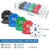 Minisoiso pokerio žetonų rinkinys, 100 vnt., kazino pokerio žetonai, žaidimų žetonai, vertės žetonai, kortos, pokerio žetonai, ruletės žaidimas, bingo žetonai su verte, blackjack rinkinys skaičiavimo žymekliams, kazino pokerio rinkinys