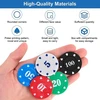 Minisoiso pokerio žetonų rinkinys, 100 vnt., kazino pokerio žetonai, žaidimų žetonai, vertės žetonai, kortos, pokerio žetonai, ruletės žaidimas, bingo žetonai su verte, blackjack rinkinys skaičiavimo žymekliams, kazino pokerio rinkinys