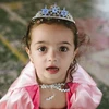 Minkissy vintažinė barokinė karalienės karūna su snaigėmis, mėlyno krištolo tiara, vestuvinės karūnos su kalnų krištolais, gotikinės quinceanera tiaros, plaukų aksesuarai vaikams, mergaitėms, krištolas, kalnų krištolas