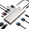 Minthouz usb c dokas, 12-in-1 trigubas monitoriaus usb c šakotuvas, skirtas dell hp lenovo, thunderbolt4 ir 100w pd, 4k@144hz dp+2×hdmi, 4×type 3.0/2.0, gigabitinis lan, sd/tf mini dokas, skirtas win11/macos13+linux