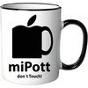 Mipott puodelis "don't Touch" su užrašu, skirtas darbui / biurui