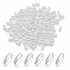 Mixform Balti akriliniai perlai „ryžiai“ 8x4mm, 25g