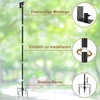 Mixxidea Paukščių namelio stovas 203 cm, reguliuojamo aukščio paukščių lesyklėlės stulpas, universalus stovų rinkinys su 5 šakų pagrindais sodui, laukui, pievai (paukščių namelis nepridedamas)