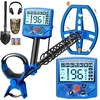 Miyay metalo detektorius suaugusiems, atsparus vandeniui, lengvas aukso metalo detektorius su lcd ekranu, pinpoint & disc & notch & all metal 5 režimai, baterija įtraukta, rankena reguliuojama iki 153 cm
