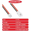 Mkbklljy 20 porų Jst Xh 2.54 mm 2 kontaktų jungtis su Ul1007 22awg 100 mm raudonu juodu jungiamuoju kabeliu ir termiškai susitraukiančiu vamzdeliu mažyčio drono akumuliatoriaus gnybtų lizdui Led juostelei