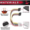 Mkbklljy 8 vnt. 4 kontaktų Molex į Dual Sata maitinimo Y kabelio adapteris 4 kontaktų Ide Molex Male į 15 kontaktų Dual Sata Female maitinimo paskirstymo kabelis (18 cm)