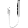 Mobility Lab Ml314013 - plonas usb šakotuvas 4usb 2.0 - plug and play, 4 usb prievadai, greitas duomenų perdavimas, plonas dizainas, aliuminio apdaila, suderinamas su macos ir windows
