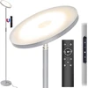 Lubinis šviestuvas Modlicht 30 W lubinis prožektorius Led reguliuojamo ryškumo pilkas, 3330 lm grindų šviestuvas Led su nuotolinio valdymo pulteliu ir jutikliniu valdymu, grindų šviestuvas svetainei su 4 spalvų temperatūromis, 1h laikmatis, modernūs grindų šviestuvai