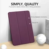 Moko apsauginis dėklas, suderinamas su nauju ipad 9-osios/8-osios/7-osios kartos (2021/2020/2019), planšetinio kompiuterio dėklas su stovu, matinis galinis dangtelis, automatinio miego/pabudimo funkcija, skirtas ipad 10,2 colio, tamsiai violetinis