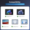 Moko ispanų jutiklinės dalies bluetooth klaviatūra, skirta 13 colių microsoft surface pro 11/ pro 10/ pro 9/ pro 8/ pro x, qwerty išdėstymo plona belaidė tipo dangtelio klaviatūra su rašiklio laikikliu (be įkrovimo), pilka