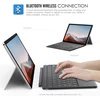 Moko surface pro 6/4 / pro 3 / surface pro 2017 type cover, belaidė bluetooth klaviatūra su dviem mygtukų valdymo panele, įmontuota įkraunama baterija, pilka