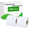 Molabel suderinami adreso lipdukai, skirti Dymo S0722430 99014 - suderinami su Dymo Labelwriter 550 spausdintuvais - 2 ritinėliai, 220 lipdukų ritinėlyje