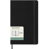 Moleskine savaitinis planuotojas, vertikalus savaitinis planuotojas 12 mėnesių 2025 metams, kietas viršelis ir elastinė juostelė, juoda spalva, didelis formatas 13 x 21 cm