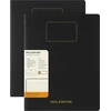 Moleskine Student Cahier Journal, 2 linijuotų užrašinių rinkinys su nuimamais puslapiais, kartoninis viršelis ir lipdukas, juoda spalva, Xxl 21,6 x 27,9 cm