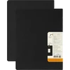 Moleskine Student Cahier Journal, 2 linijuotų užrašinių rinkinys su nuimamais puslapiais, kartoninis viršelis ir lipdukas, juoda spalva, Xxl 21,6 x 27,9 cm
