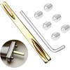 Molziny durų rankenos ašies strypas, rankenos kaištis, kvadratinis kaištis 8 mm x 120 mm, skirtas durų rankenoms, kvadratinis kaištis rankenų komplektui, durų rankena frezuota iš abiejų pusių, gali būti naudojama ant durų rankenų, vidaus durys, cinkuota