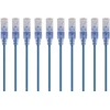 Monoprice Slimrun Cat6a Ethernet Patch kabelis - interneto tinklo laidas - Rj45, 550mhz, Utp, grynas varinis laidas, 10g, 30awg, 2.13m, oranžinis, 10 vnt.