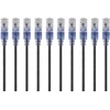 Monoprice Slimrun Cat6a Ethernet Patch kabelis - interneto tinklo laidas - Rj45, 550mhz, Utp, grynas varinis laidas, 10g, 30awg, 2.13m, oranžinis, 10 vnt.