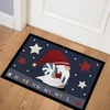 Moonworks® Durų kilimėlis Kalėdų nykštukas Svorinis Žiemos motyvas Žvaigždės Gnomai Nykštukai Neslystantis ir Plaunamas Juodas 60 x 40 cm