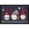 Moonworks® Durų kilimėlis Merry Christmas Gnome Stars Winter Motif Gnomes Dwarfs Neslystantis ir plaunamas juodas 60 x 40 cm