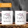Moonworks® kavos puodelis "angelas be sparnų vadinamas mama" dovana tėvams mamai tėčiui rožinis vidus keramikinis puodelis