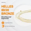 Moozak akustinės gitaros stygos 80/20 bronza, light gauge 12-53, patvarios ir ryškios plieninės stygos, papildomos 1-oji ir 2-oji stygos, 3 mediatoriai įtraukti - ideali dovana ir visiems muzikantams