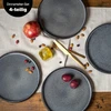 Moritz & Moritz Solid 4 x lėkštės 26 cm – akmens masės lėkščių rinkinys – indų rinkinys patiekimui