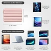 Mosiso puffy planšetinio kompiuterio dėklas, skirtas 13 colių ipad pro m4 ir ipad air m2 2024, ipad pro 12.9 colių m2 m1 6-osios 5-osios kartos su magic keyboard ir smart keyboard folio, puffy horizontalus dėklas su mažu dėklu, rožinis