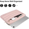 Mosiso puffy planšetinio kompiuterio dėklas, skirtas 13 colių ipad pro m4 ir ipad air m2 2024, ipad pro 12.9 colių m2 m1 6-osios 5-osios kartos su magic keyboard ir smart keyboard folio, puffy horizontalus dėklas su mažu dėklu, rožinis
