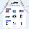 Moswag 3,5 mm vyriškas-moteriškas prailginimo laidas su mikrofono stereo garso adapteriu, nailono pynė, suderinamas su namų/automobilių stereosistemomis, išmaniaisiais telefonais, ausinėmis, planšetiniais kompiuteriais, medijos grotuvais ir kt.
