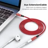 Moswag 3.5mm prailginimo laidas su mikrofonu, stereo garsui
