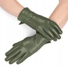 Moteriškos odinės žieminės pirštinės Moramo Stylish Žalias S