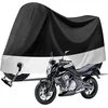 Motociklo tentas lauke, 190t poliesterio motociklo uždangalas, neperšlampamas, atsparus dulkėms, apsauga nuo Uv spindulių su užrakto anga, motociklo tentas, dviratis, motociklas, garažo tentas, viduje, xl, juodas