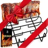 Mountain grillers atsarginio šonkaulių laikiklis rūkyklai - bbq šonkaulių stovas dujiniam arba angliniam griliui - nepridegančia danga padengtas šonkaulių laikiklis kepimui ant grotelių ir kepsniams - 5 šonkauliukams - juodas
