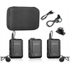 Movo wmx-1-duo 2.4ghz dvigubas atvartinis mikrofonas dslr iphone android 60m