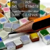 Mozaikos mini (5x5x3mm), 1.000 vienetų, oyster baltas, Rw02
