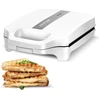 Mpm - mop-35 - sumuštinių keptuvas - skrudintuvas - 8 trikampiams sumuštiniams/panini - nelimpančios plokštės - automatinis temperatūros valdymas - elektrinis - 1600 w - baltas ir sidabrinis