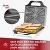 Mpm - mop-35 - sumuštinių keptuvas - skrudintuvas - 8 trikampiams sumuštiniams/panini - nelimpančios plokštės - automatinis temperatūros valdymas - elektrinis - 1600 w - baltas ir sidabrinis