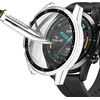 Msm-case juodas dėklas su grūdinto stiklo ekrano apsauga, skirtas Huawei Watch Gt2 46 mm, 9h kietumo Pc dėklas, buferis, plonas pilnas apsauginis dėklas išmaniajam Huawei Watch Gt2 46 mm
