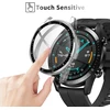 Msm-case juodas dėklas su grūdinto stiklo ekrano apsauga, skirtas Huawei Watch Gt2 46 mm, 9h kietumo Pc dėklas, buferis, plonas pilnas apsauginis dėklas išmaniajam Huawei Watch Gt2 46 mm