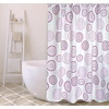 Msv Cotexsa by Premium Schimmel tekstilinė dušo užuolaida, skalbiama, 100% atspari vandeniui, su 12 poliesterio dušo užuolaidų žiedais, "dots" violetinė/violetinė, 180 x 200 cm - pagaminta Ispanijoje, violetinė