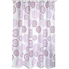 Msv Cotexsa by Premium Schimmel tekstilinė dušo užuolaida, skalbiama, 100% atspari vandeniui, su 12 poliesterio dušo užuolaidų žiedais, "dots" violetinė/violetinė, 180 x 200 cm - pagaminta Ispanijoje, violetinė