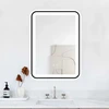 Mtp Led apšviestas veidrodis 50x70 cm stačiakampis J35 su juodu rėmu